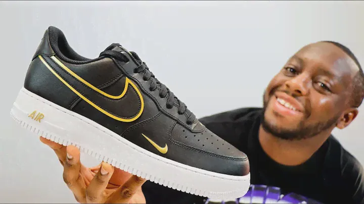 Обзор кроссовок Nike Air Force 1 Black Metallic Gold LV8 QuickSchopes 212 Schopes DA8481 001