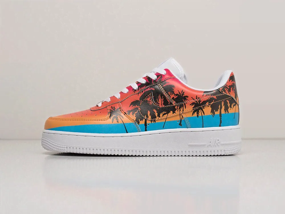 мужские кроссовки Nike Air Force 1 Low Orange / Blue / White