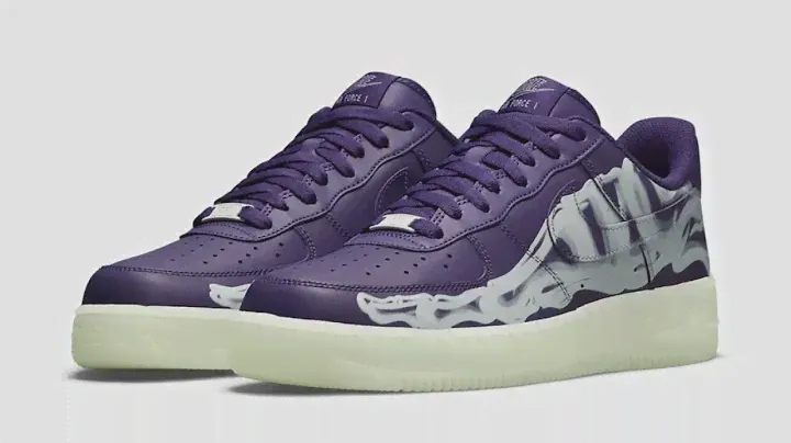 New Nike Air Force 1 Purple Skeleton 2021