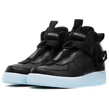 Nike Air Force 1 Utility Mid, черный, кожа, мужские