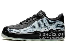 Кроссовки Nike Air Force 1 Low Skeleton Halloween Black